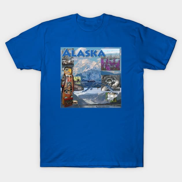 Alaska Collage T-Shirt by JEAndersonArt